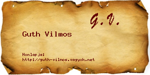 Guth Vilmos névjegykártya