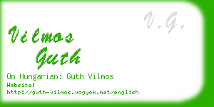 vilmos guth business card